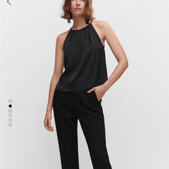 Brand new never worn Mango black halter satin camisole - Picture 4 of 4